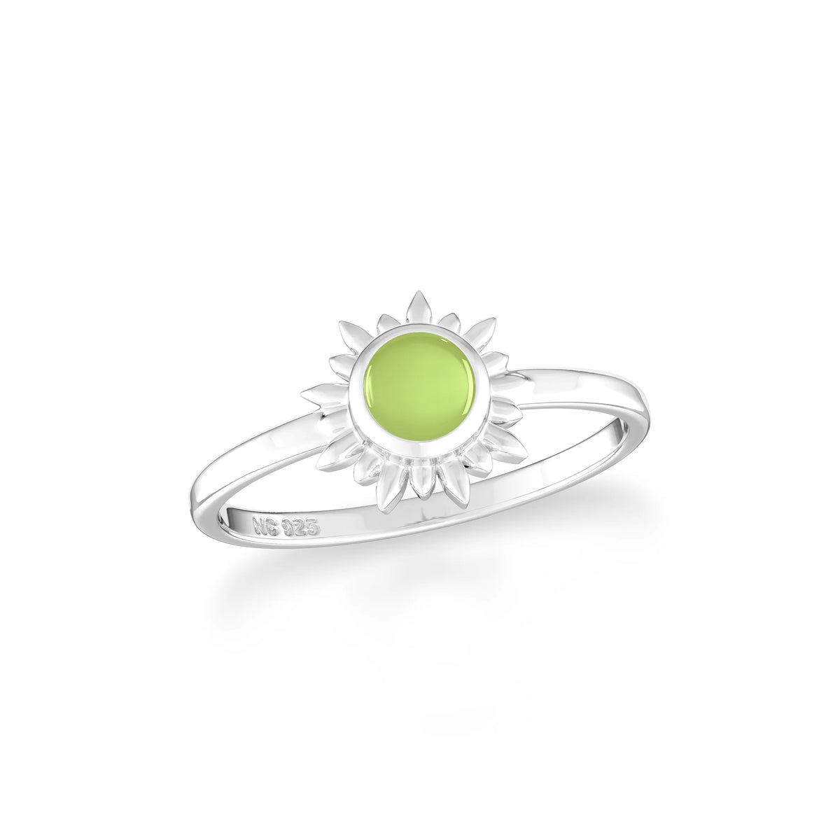 peridot bezel-set ring