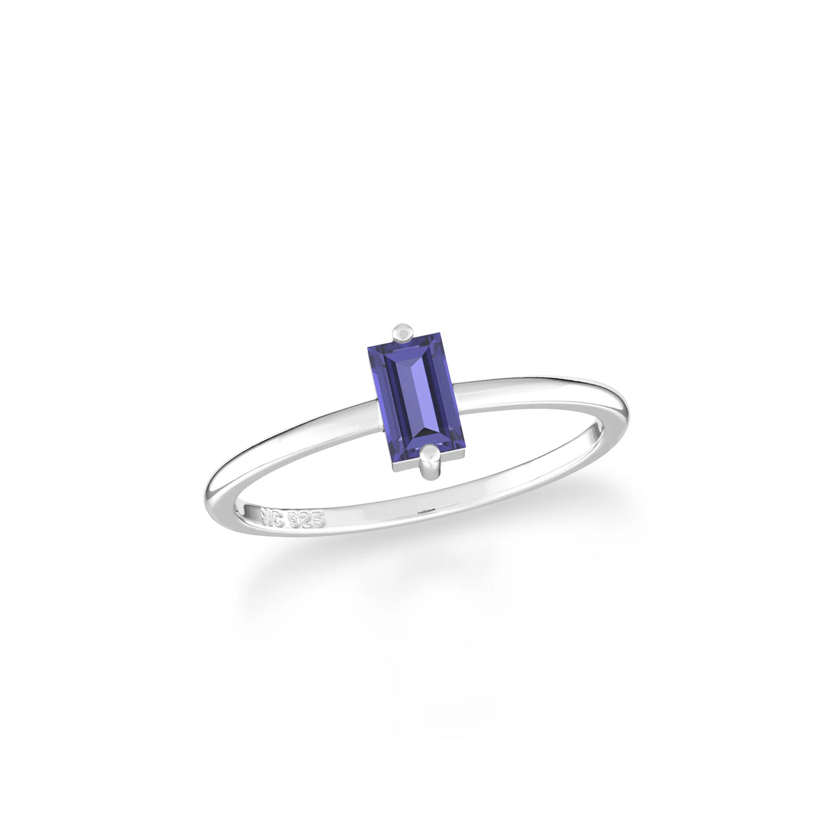 iolite prong-set ring