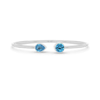 swiss blue topaz cut bracelet