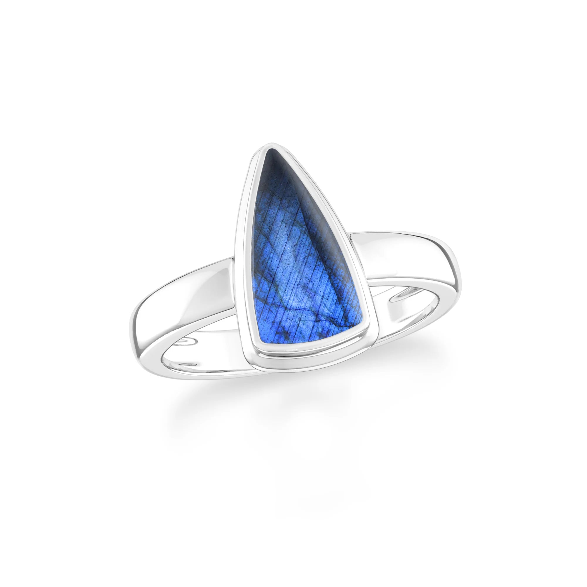 labradorite bezel-set ring