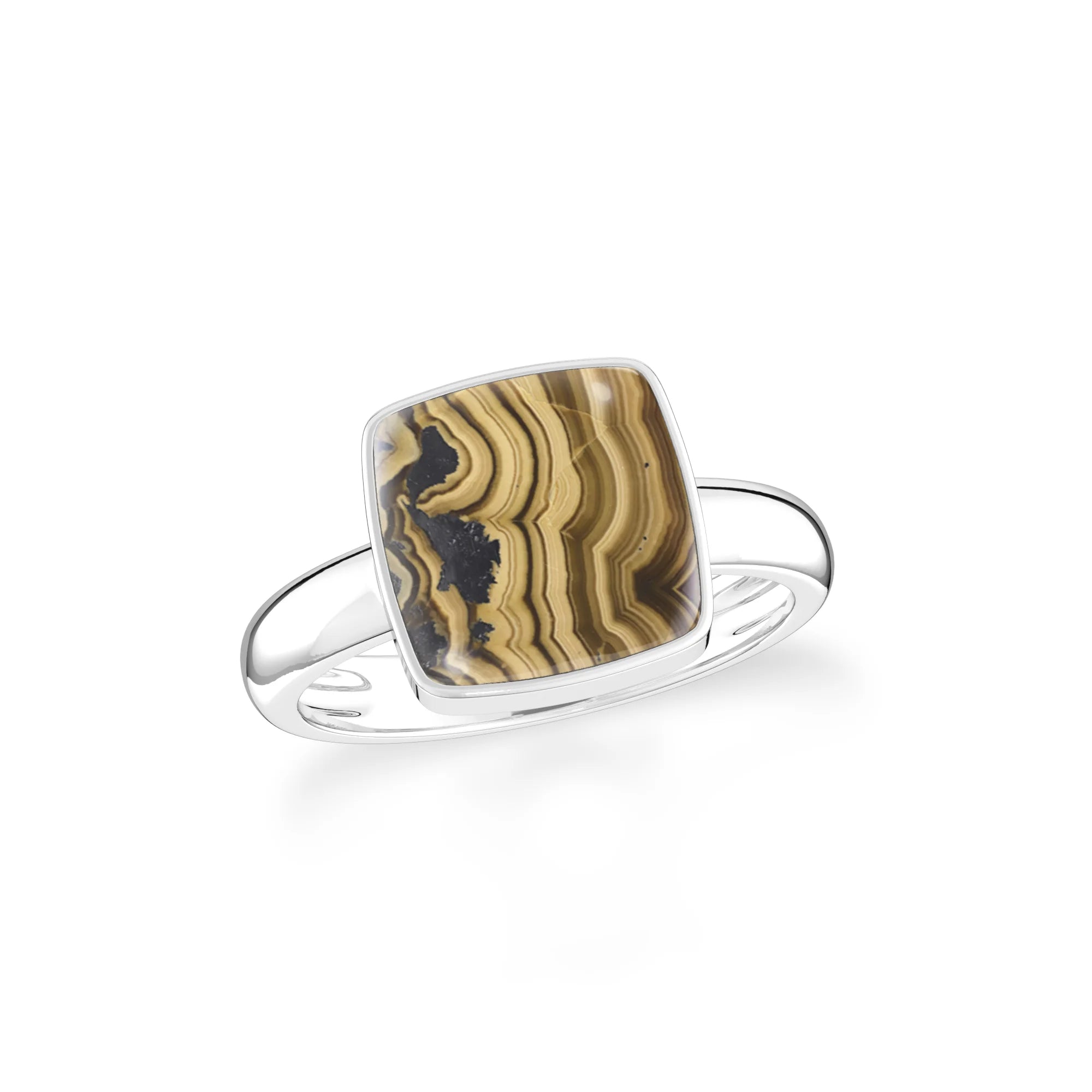 schalenblende bezel-set ring