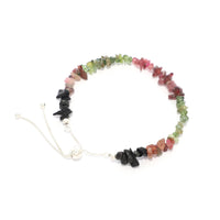 multi tourmaline rough bracelet
