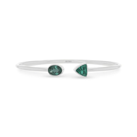 green tourmaline cut bracelet