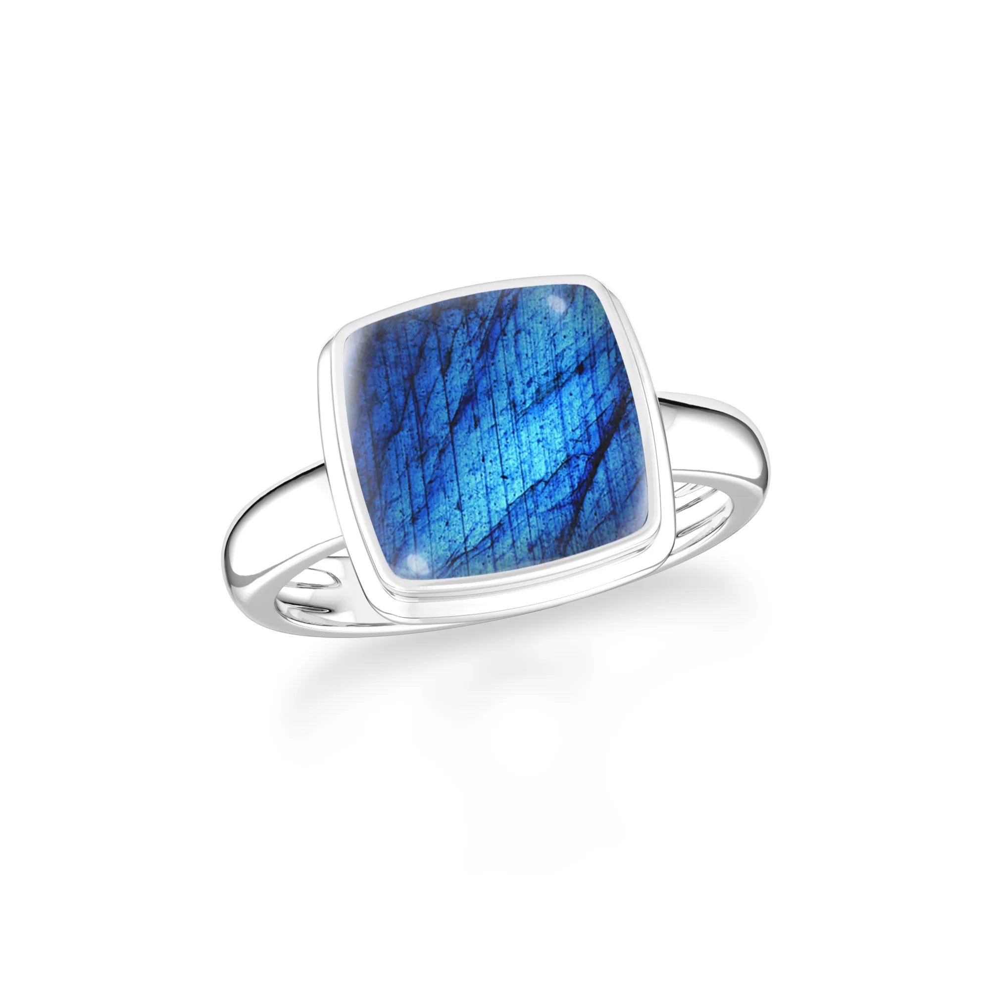 labradorite bezel-set ring