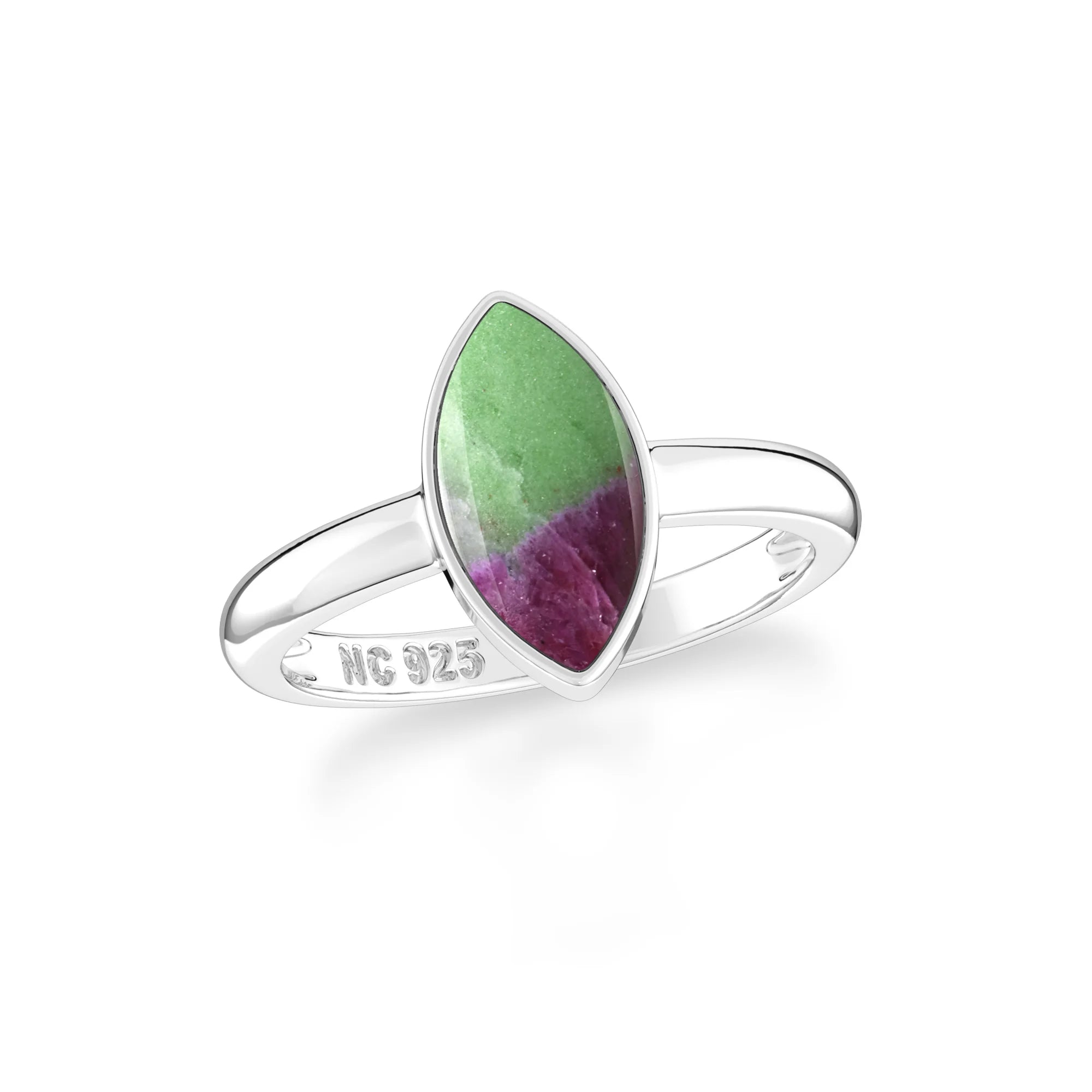 rose quartz bezel-set ring