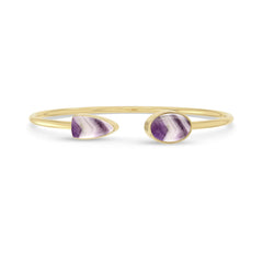 chevron amethyst cab bracelet