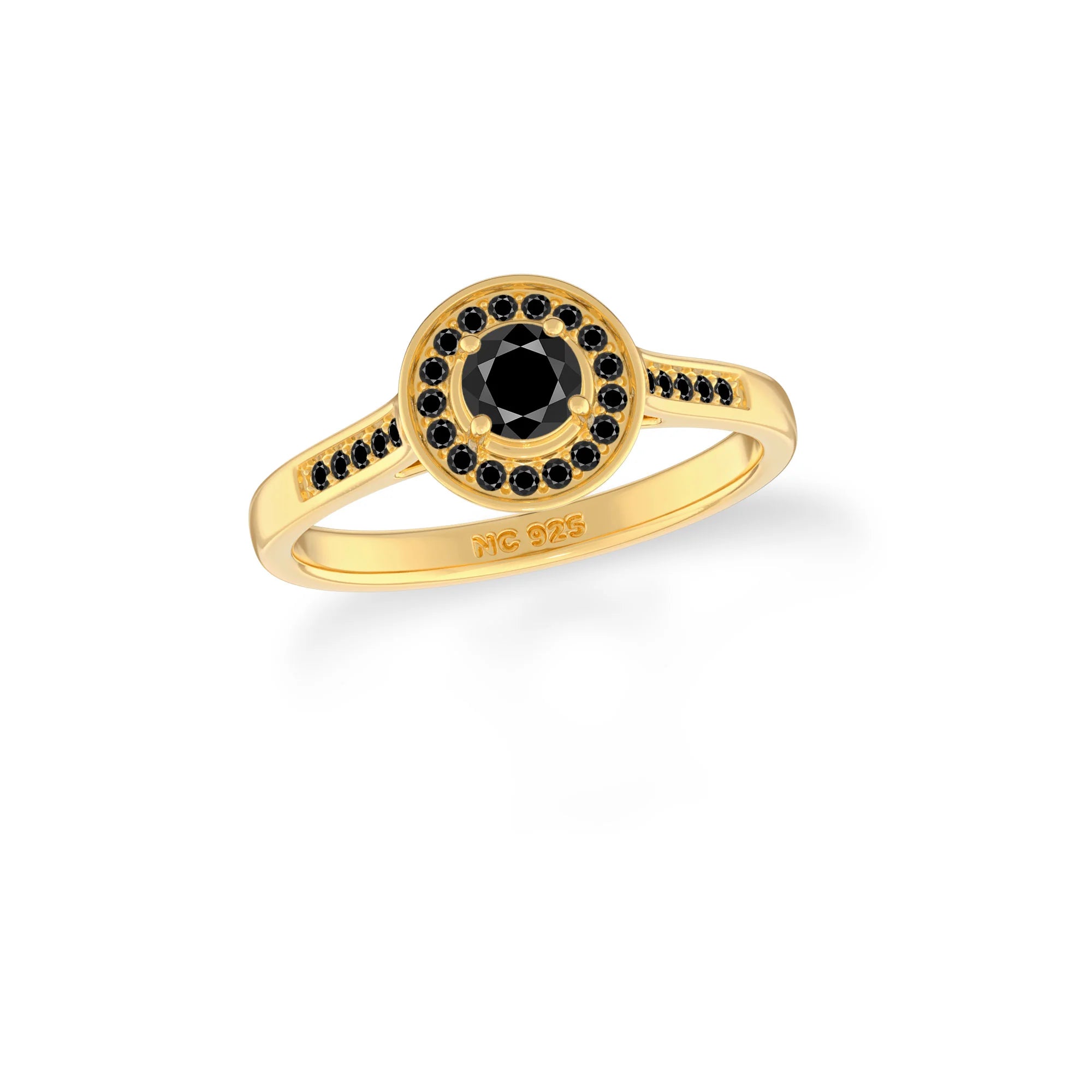 black-onyx prong-set ring