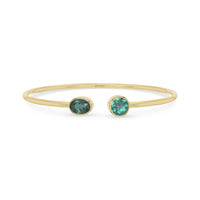 green tourmaline cut bracelet