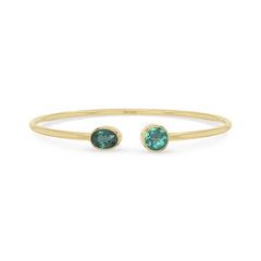 green tourmaline cut bracelet