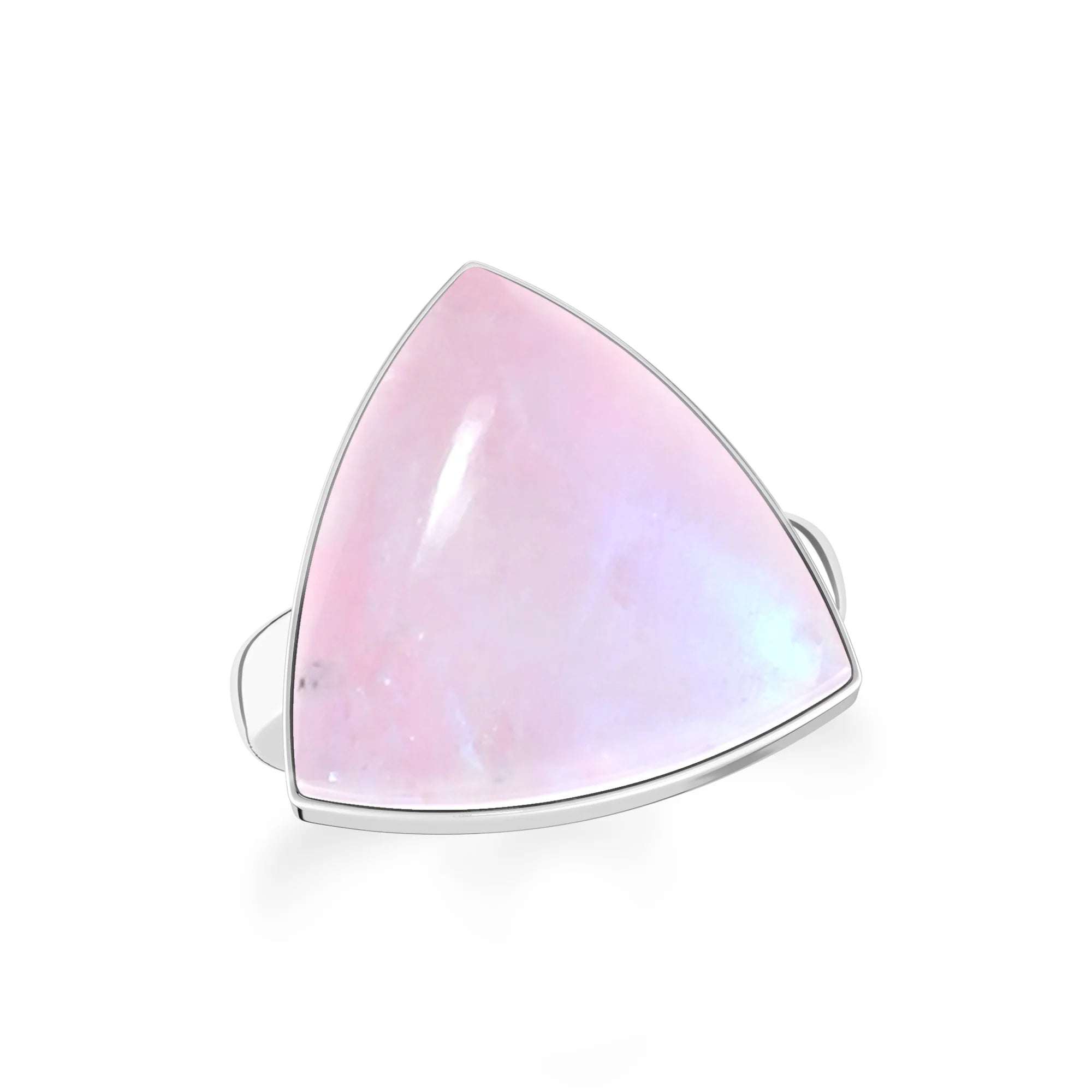 pink-moonstone bezel-set ring