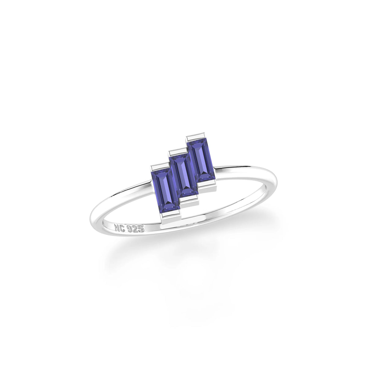 iolite prong-set ring