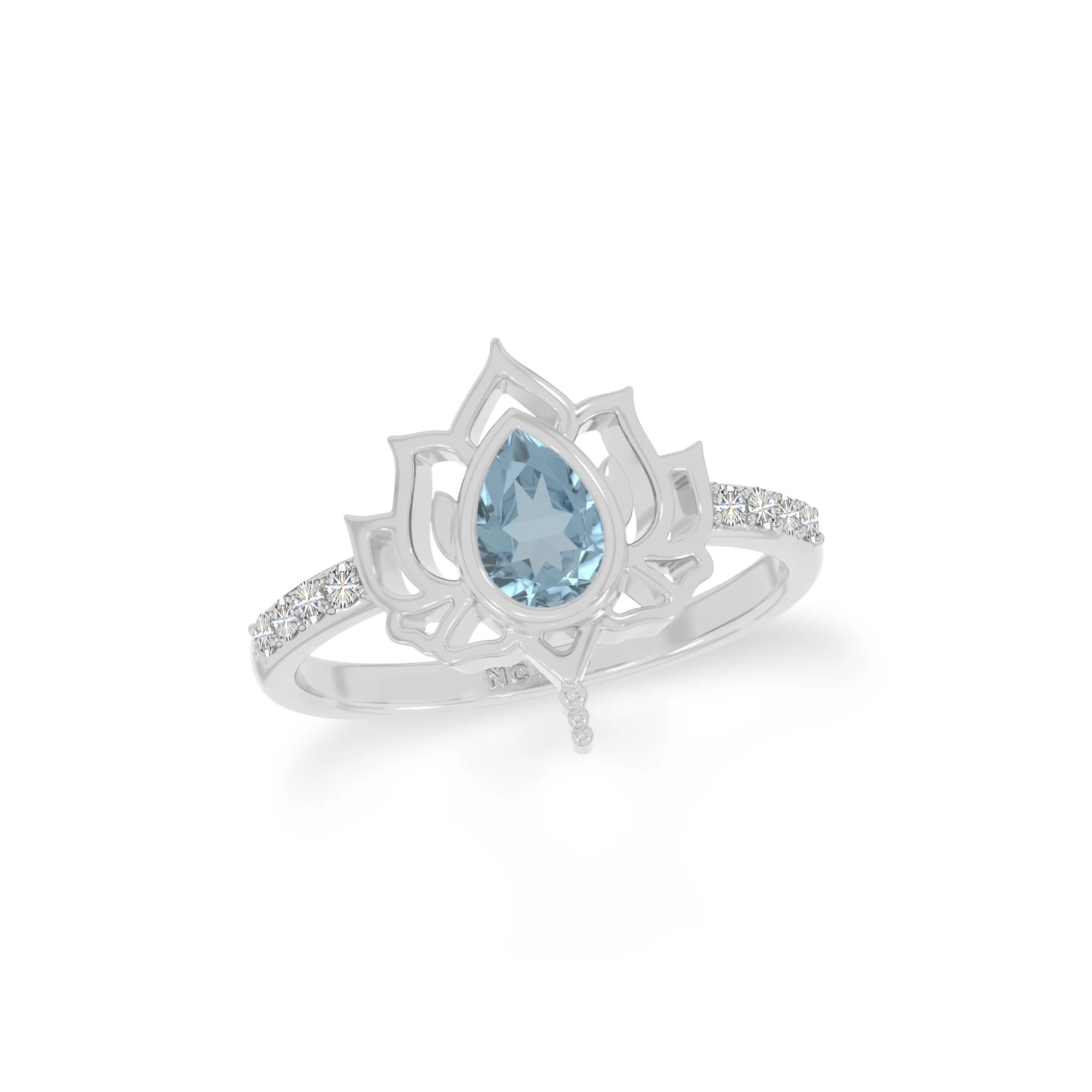 sky blue topaz bezel-set ring