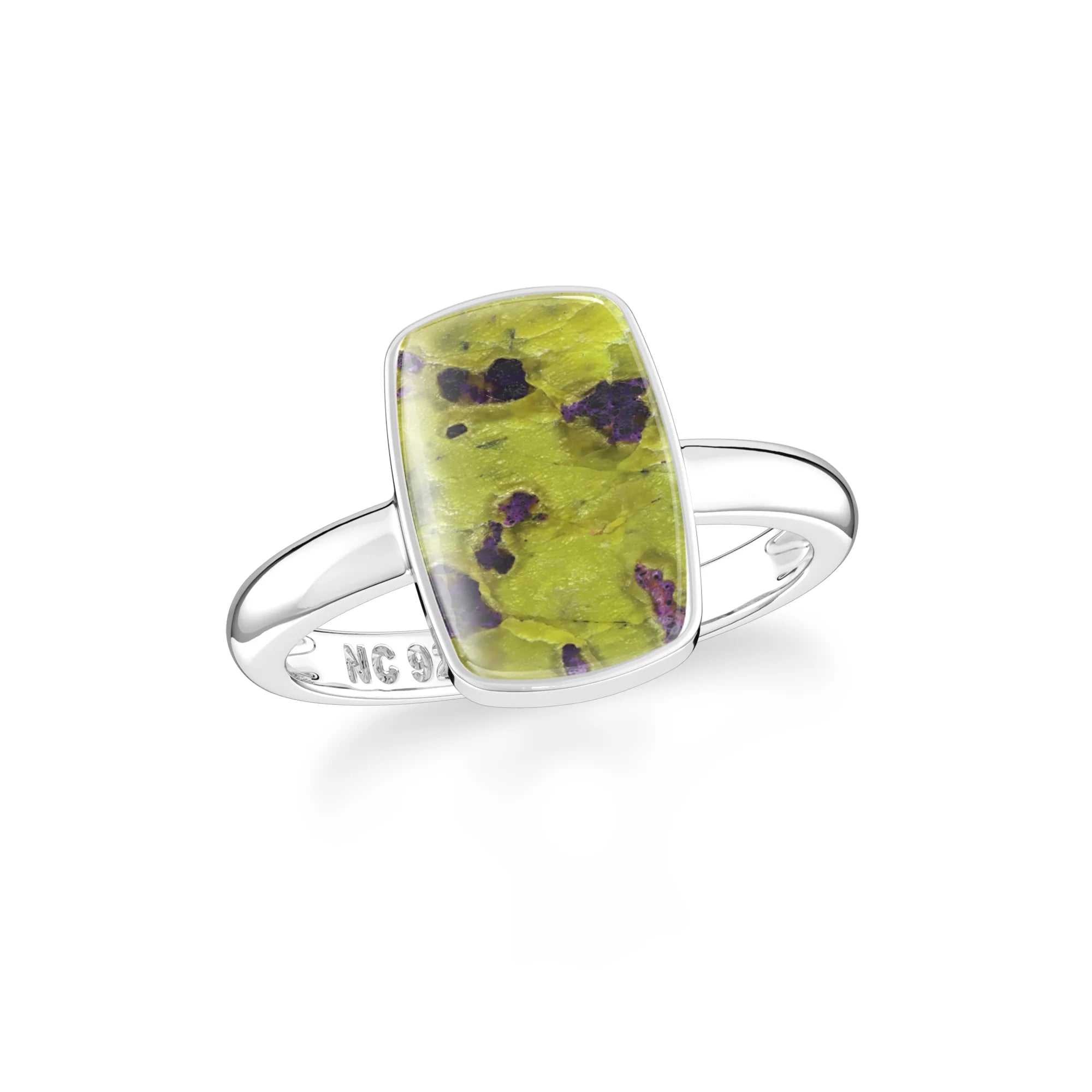 stichitite bezel-set ring