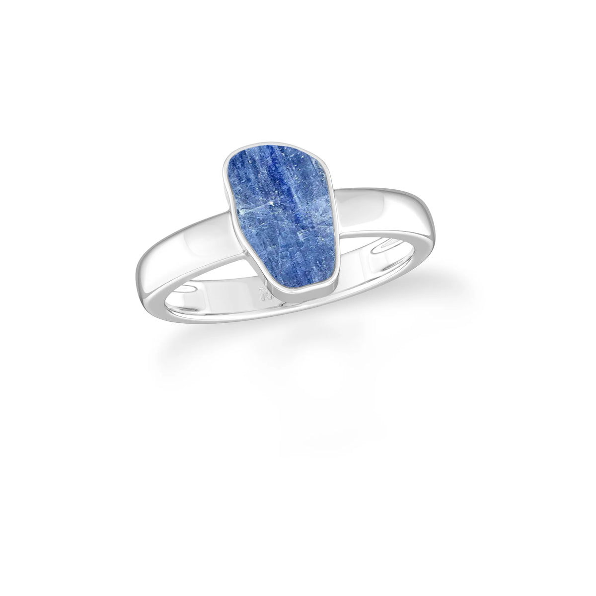 kyanite bezel-set ring