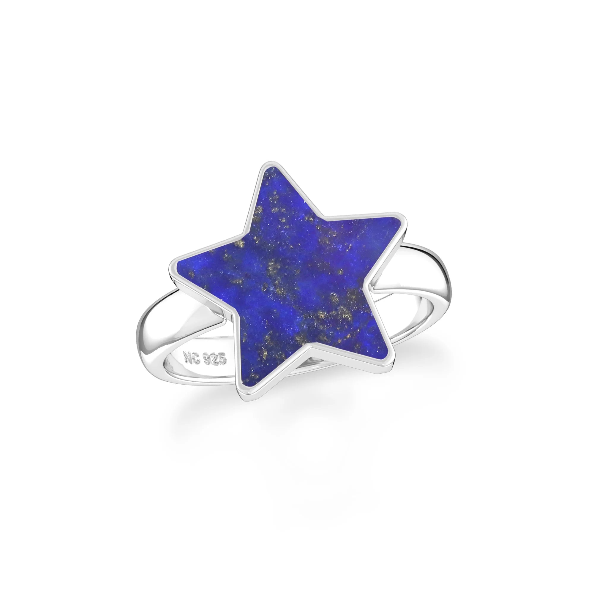 lapis lazuli stackable bezel-set ring