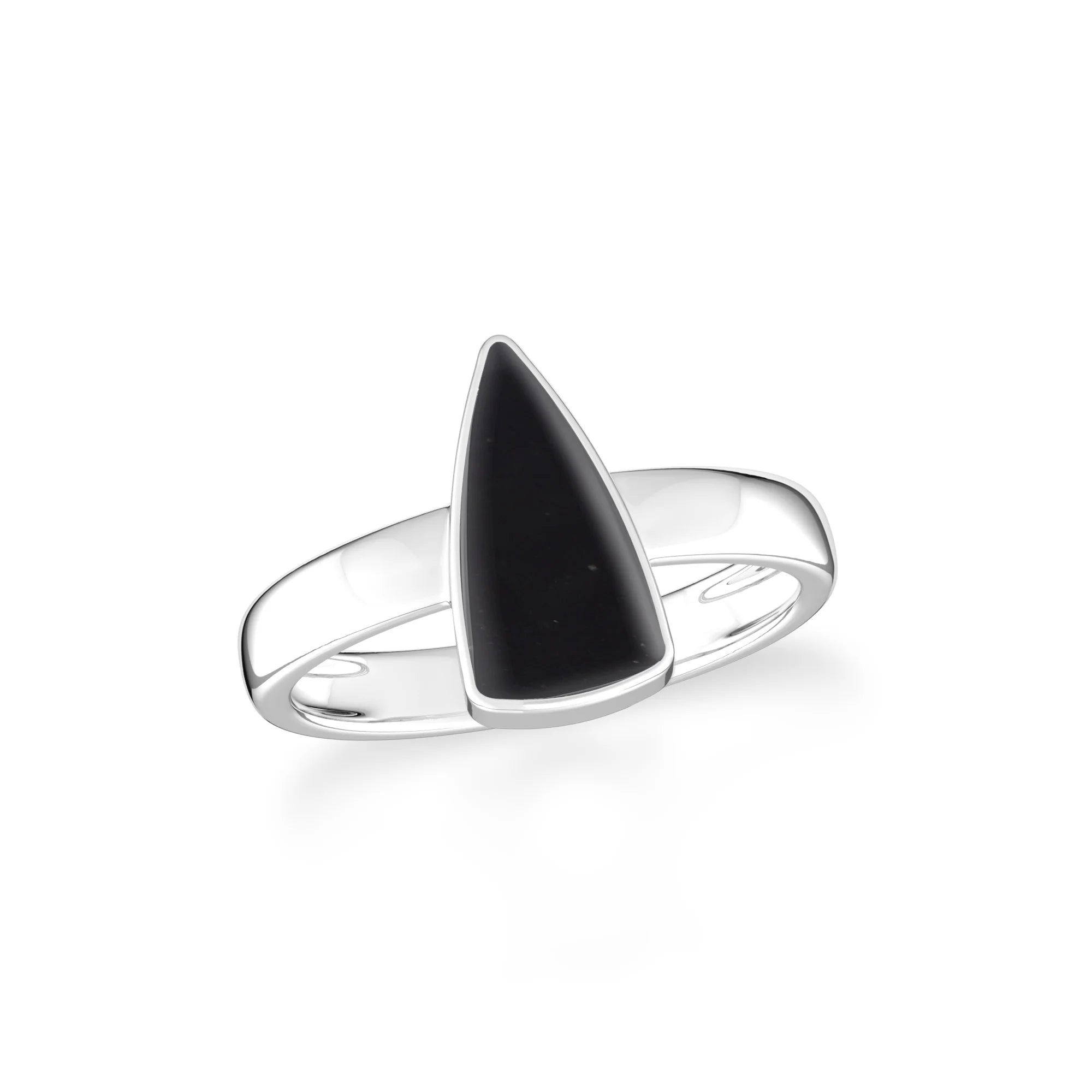 shungite bezel-set ring