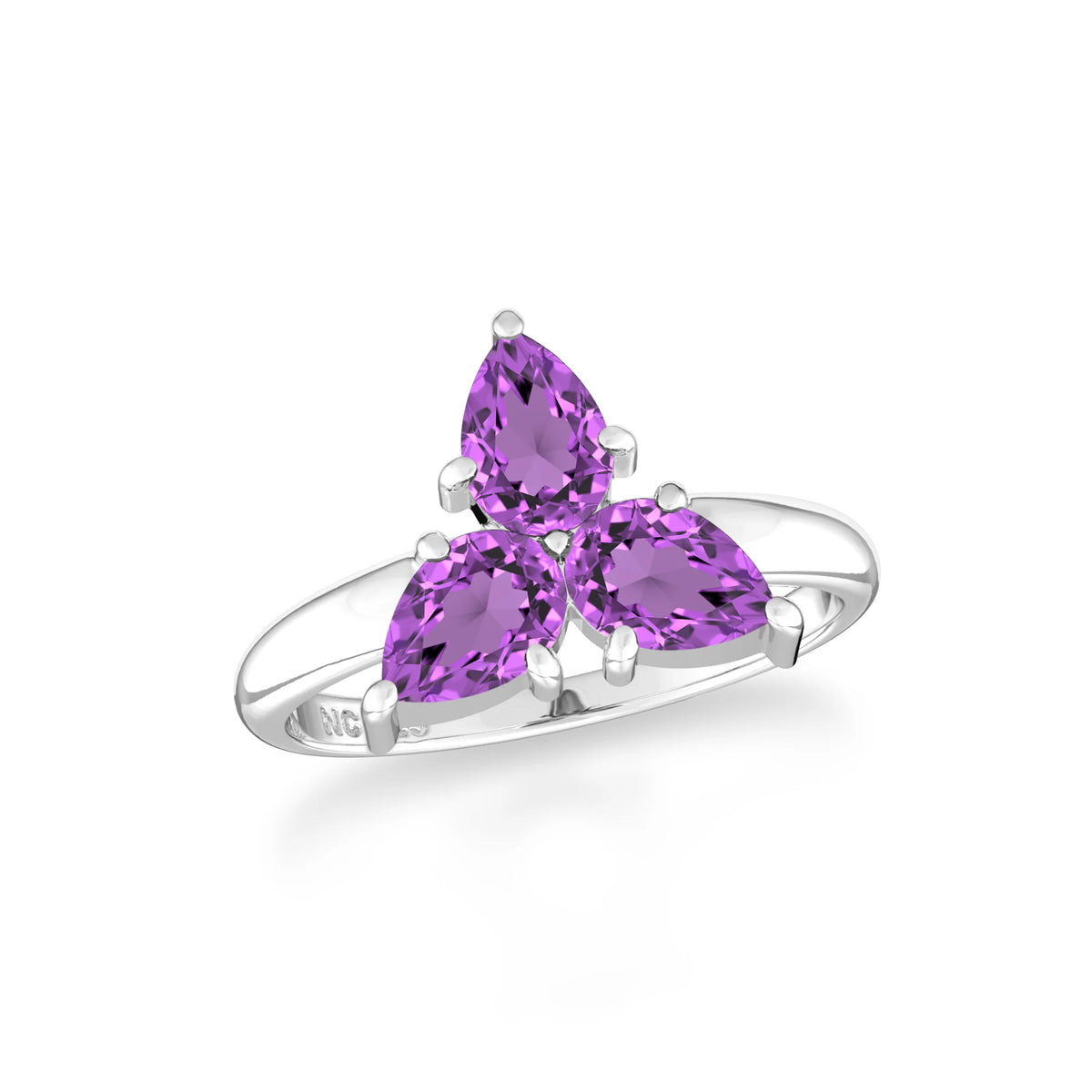 amethyst prong-set ring