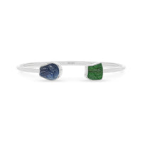 blue sapphire with emerald twister bracelet