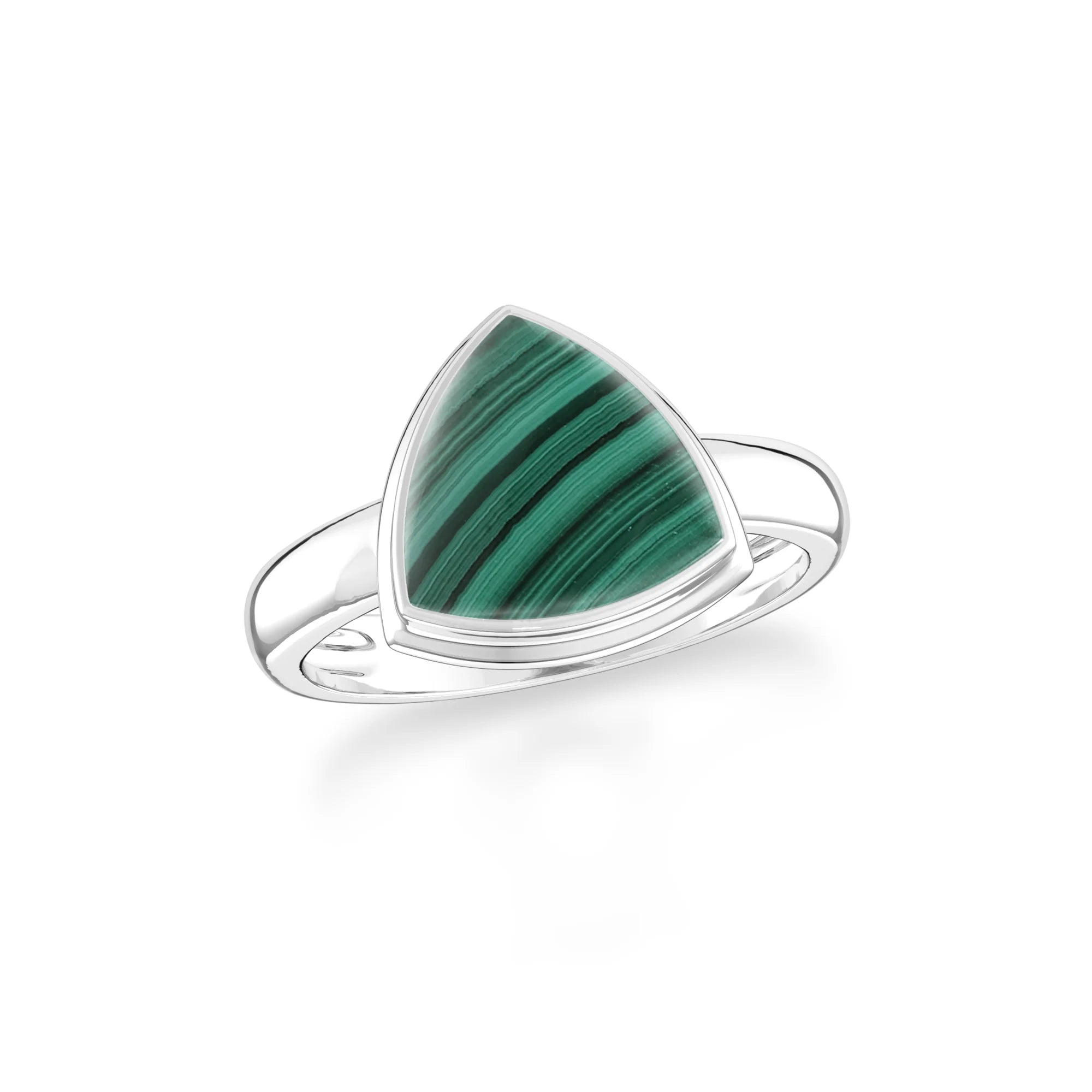 malachite bezel-set ring