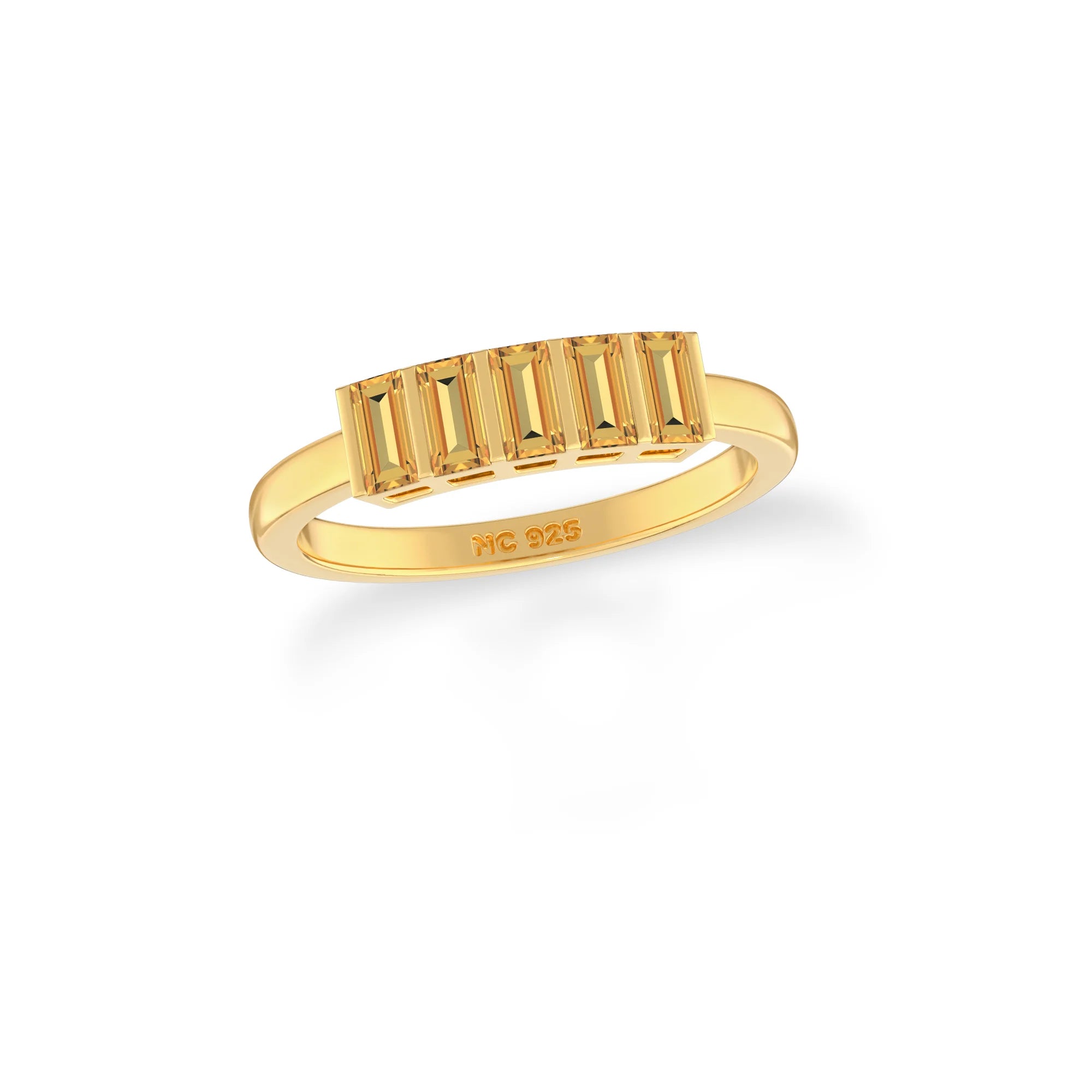 citrine bezel-set ring