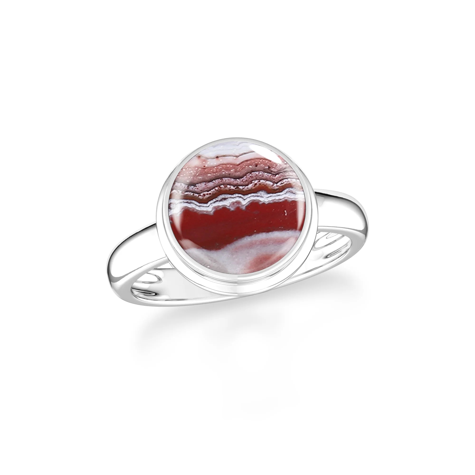 crazy-lace-agate bezel-set ring