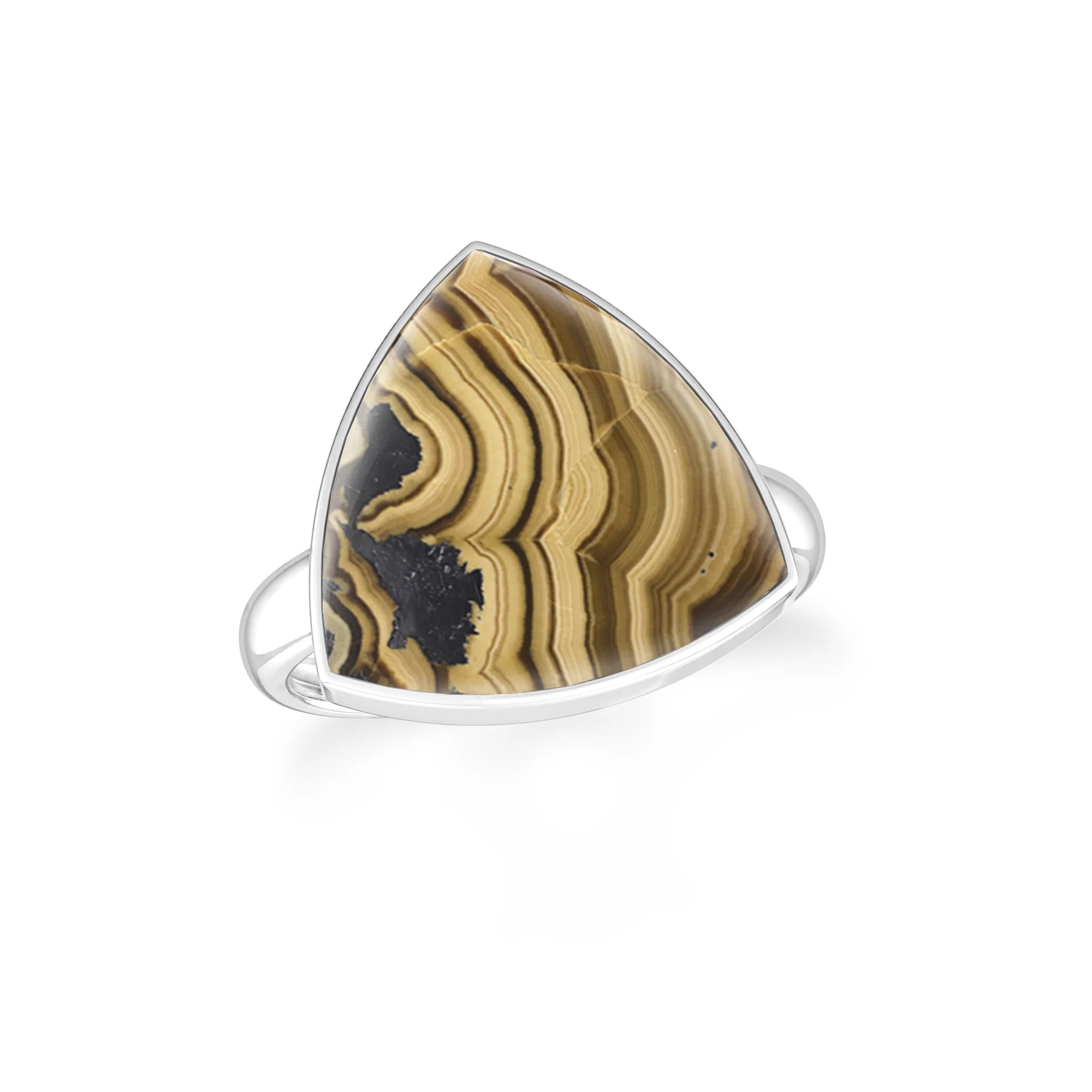 schalenblende bezel-set ring