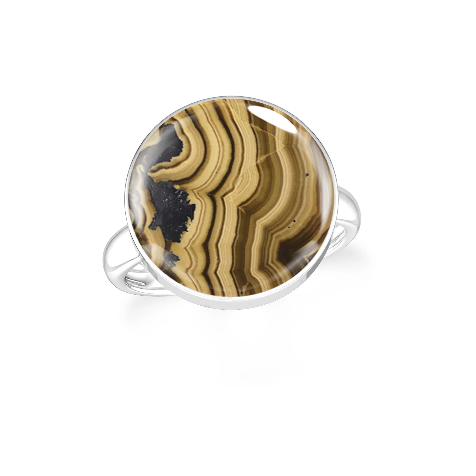 schalenblende bezel-set ring