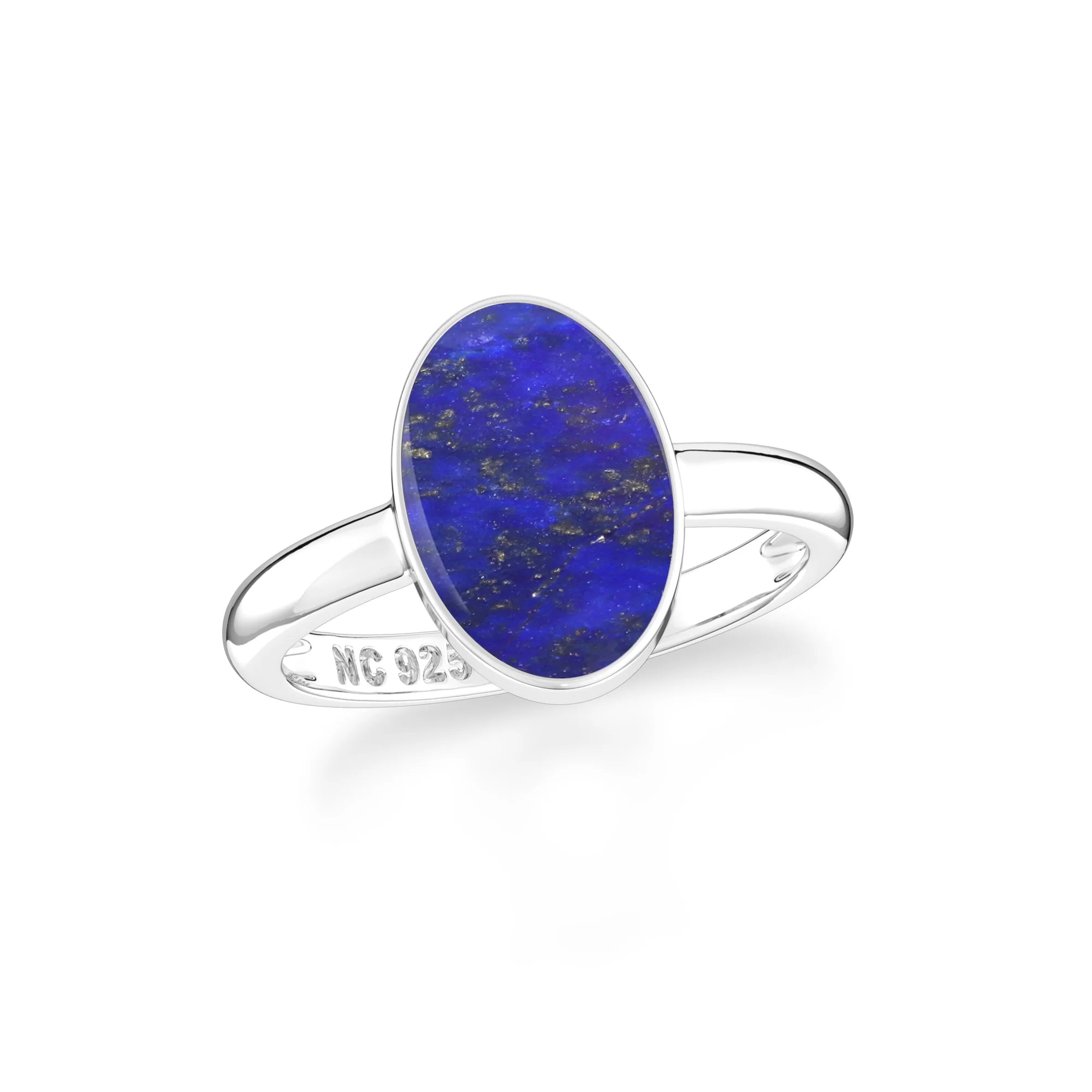 lapis lazuli bezel-set ring