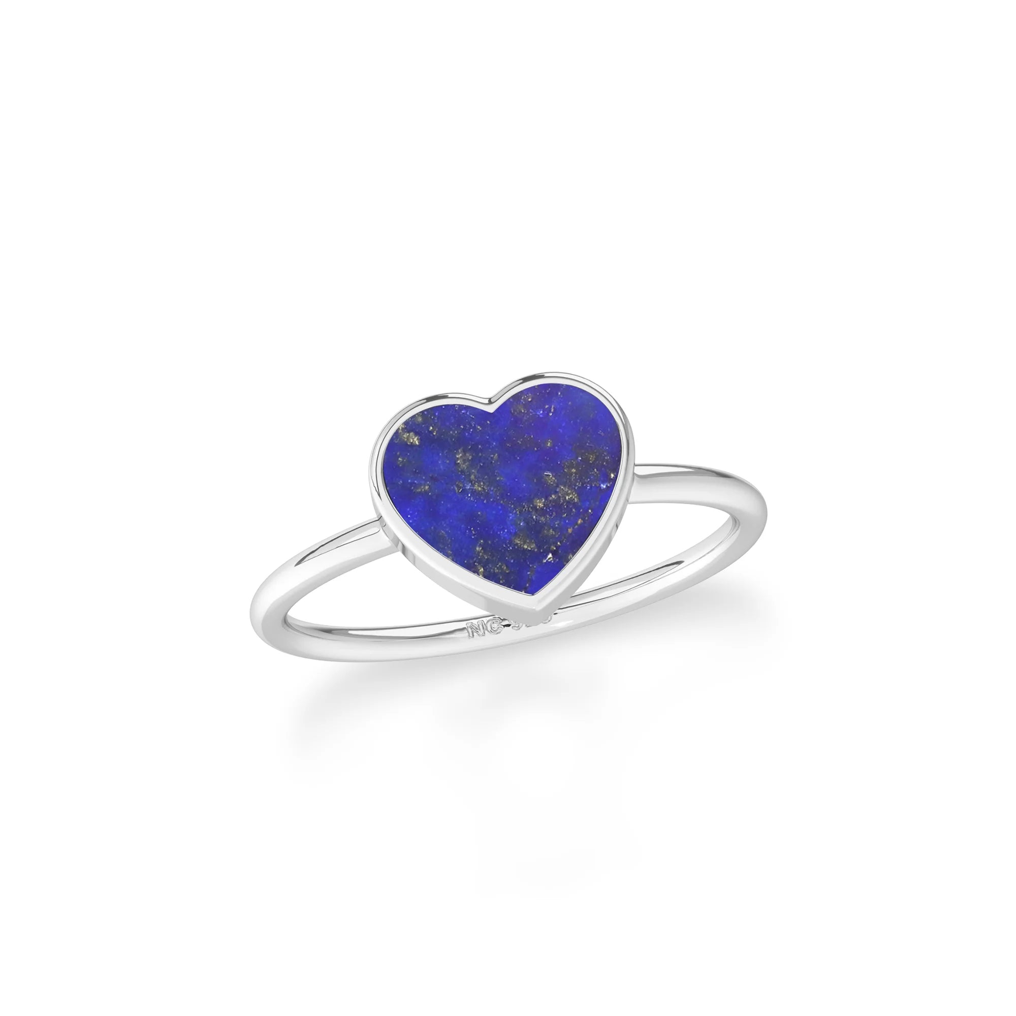 lapis lazuli stackable bezel-set ring