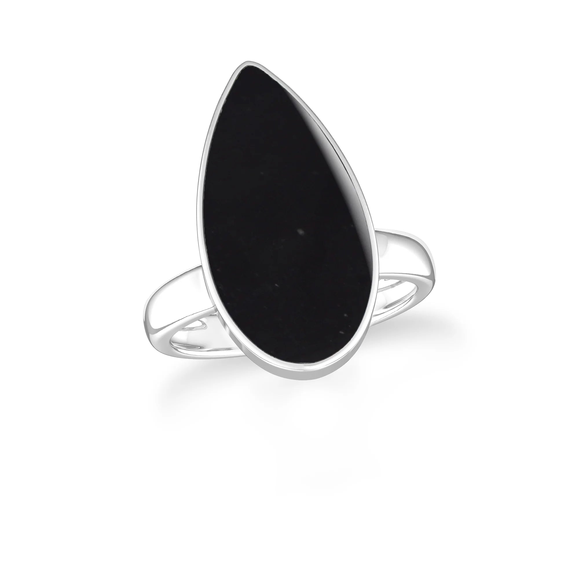shungite bezel-set ring