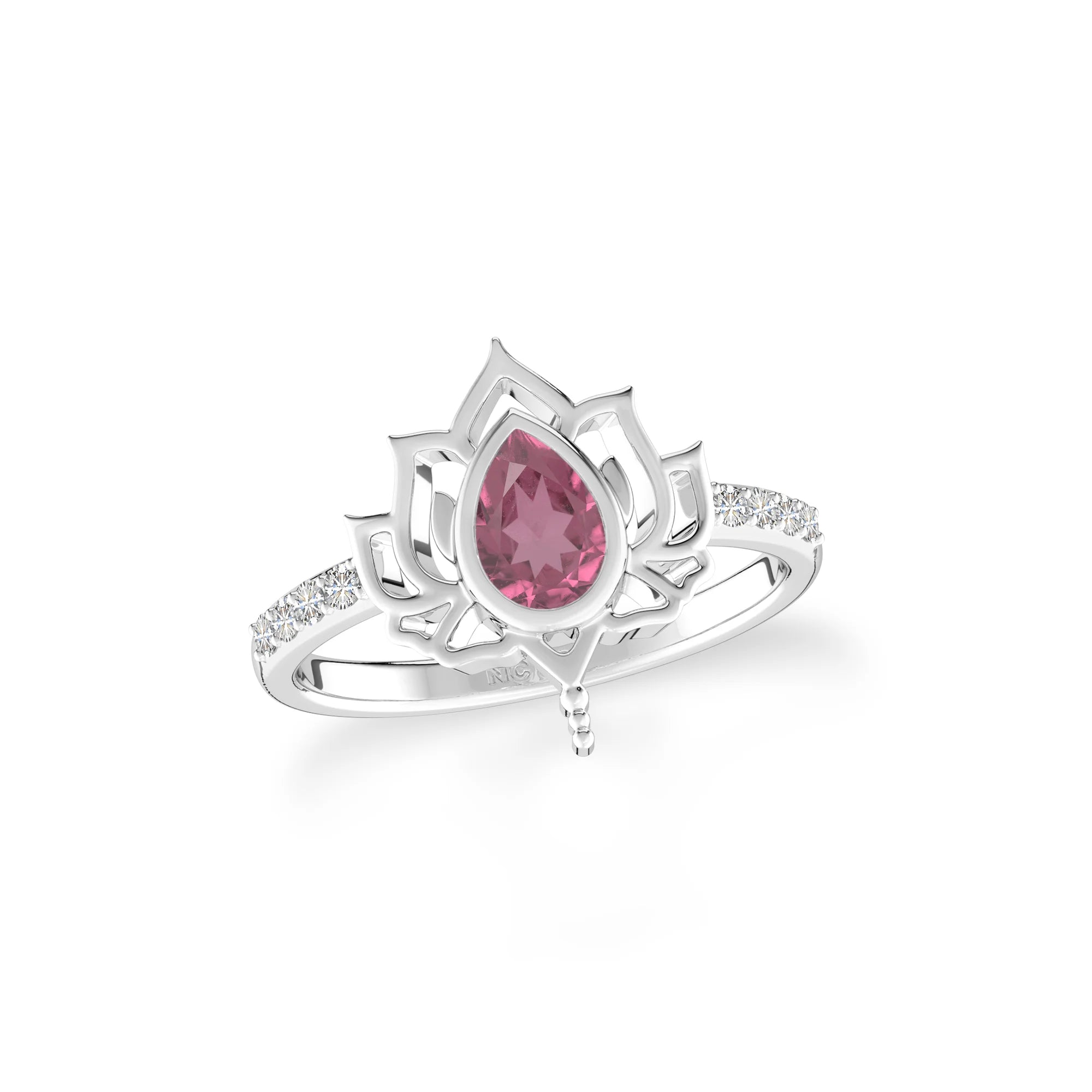 multi tourmaline bezel-set ring