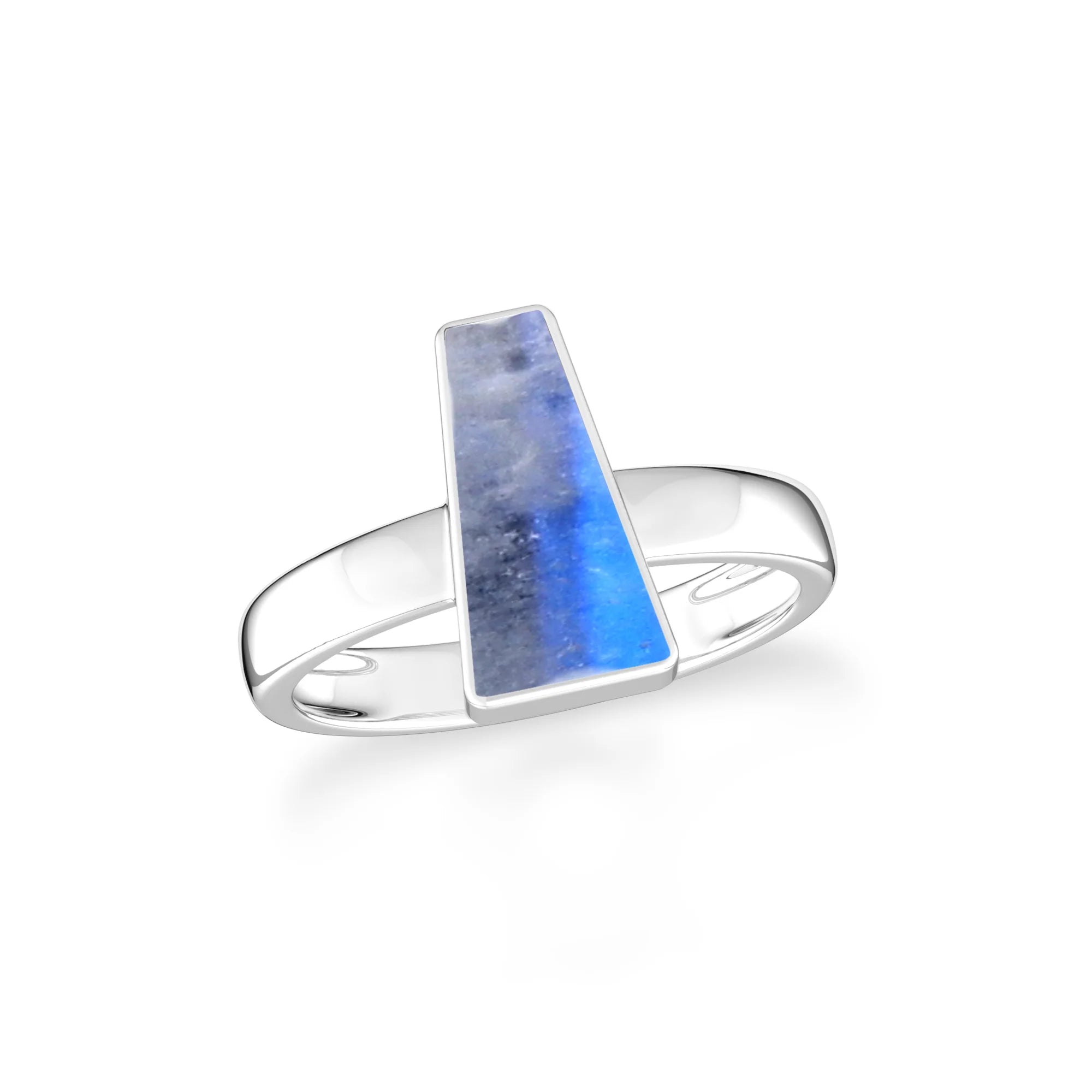blue-moonstone bezel-set ring