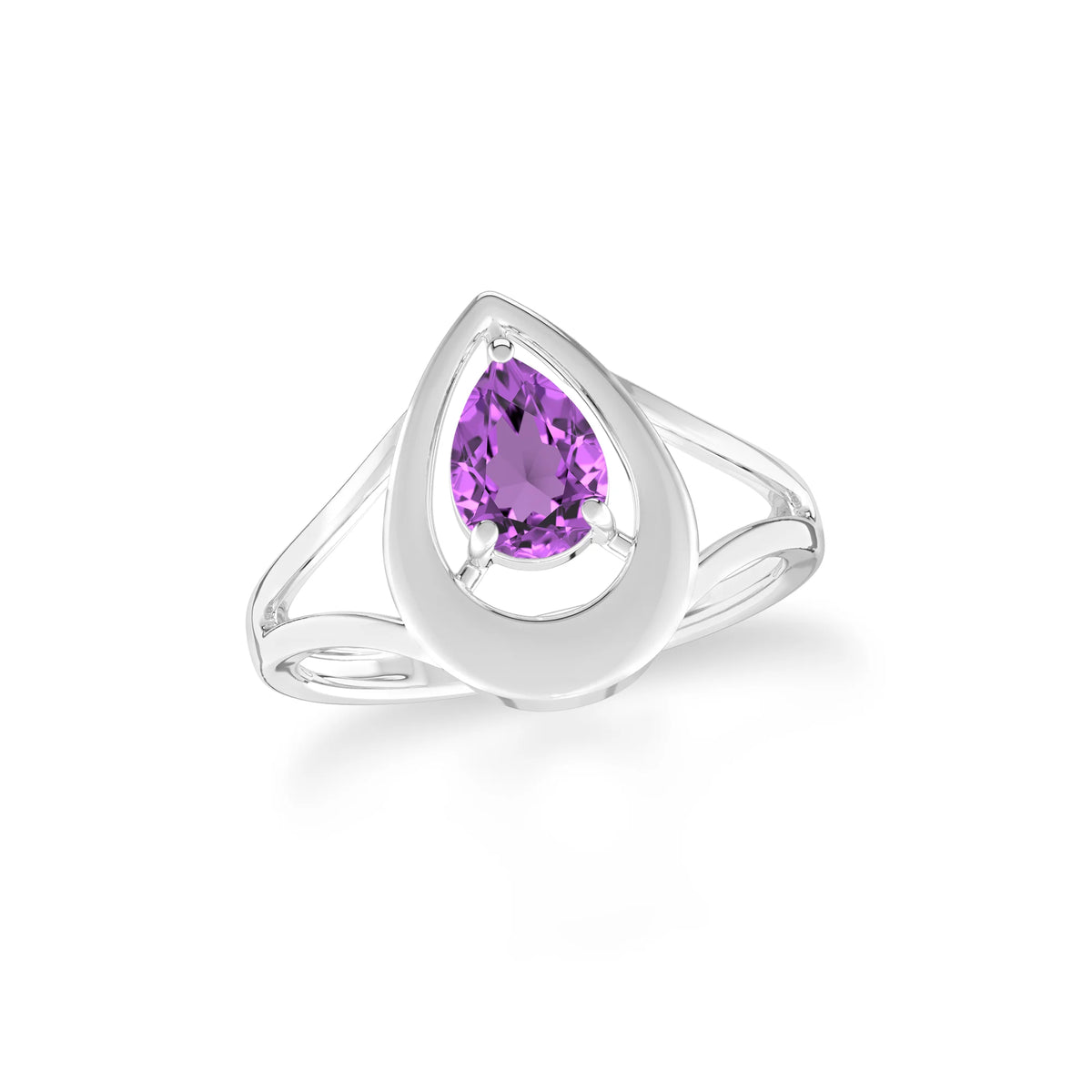natural amethyst ring