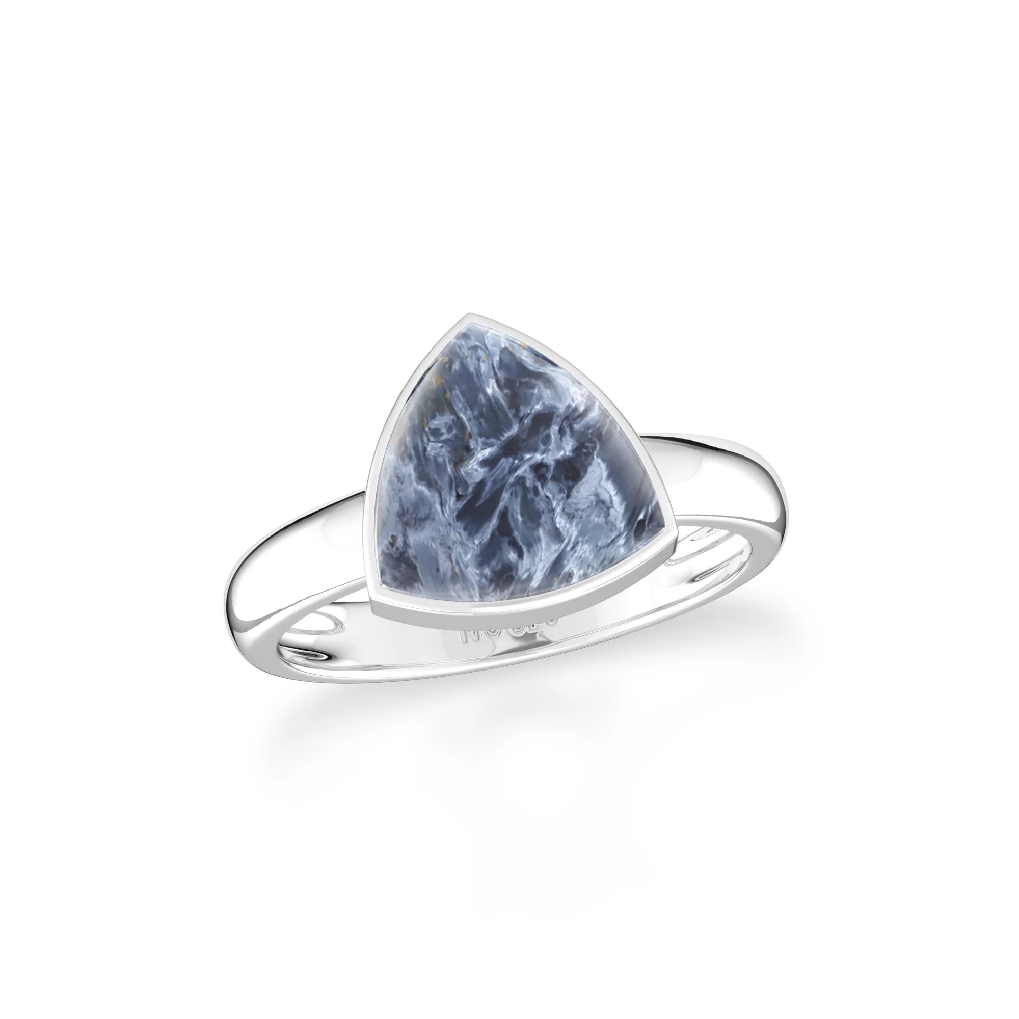 pietersite bezel-set ring