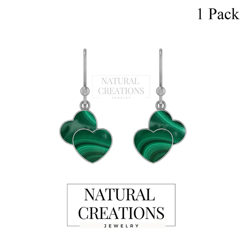 malachite slice earrings