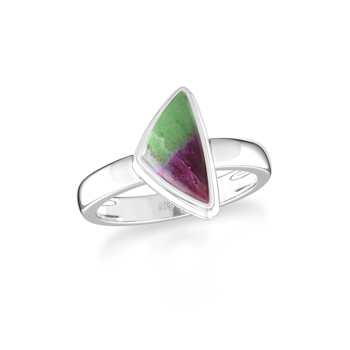 ruby-zoisite bezel-set ring