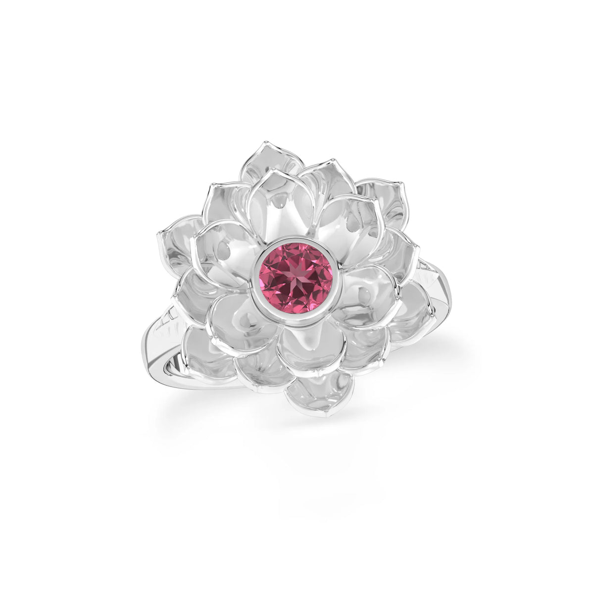 natural pink tourmaline ring