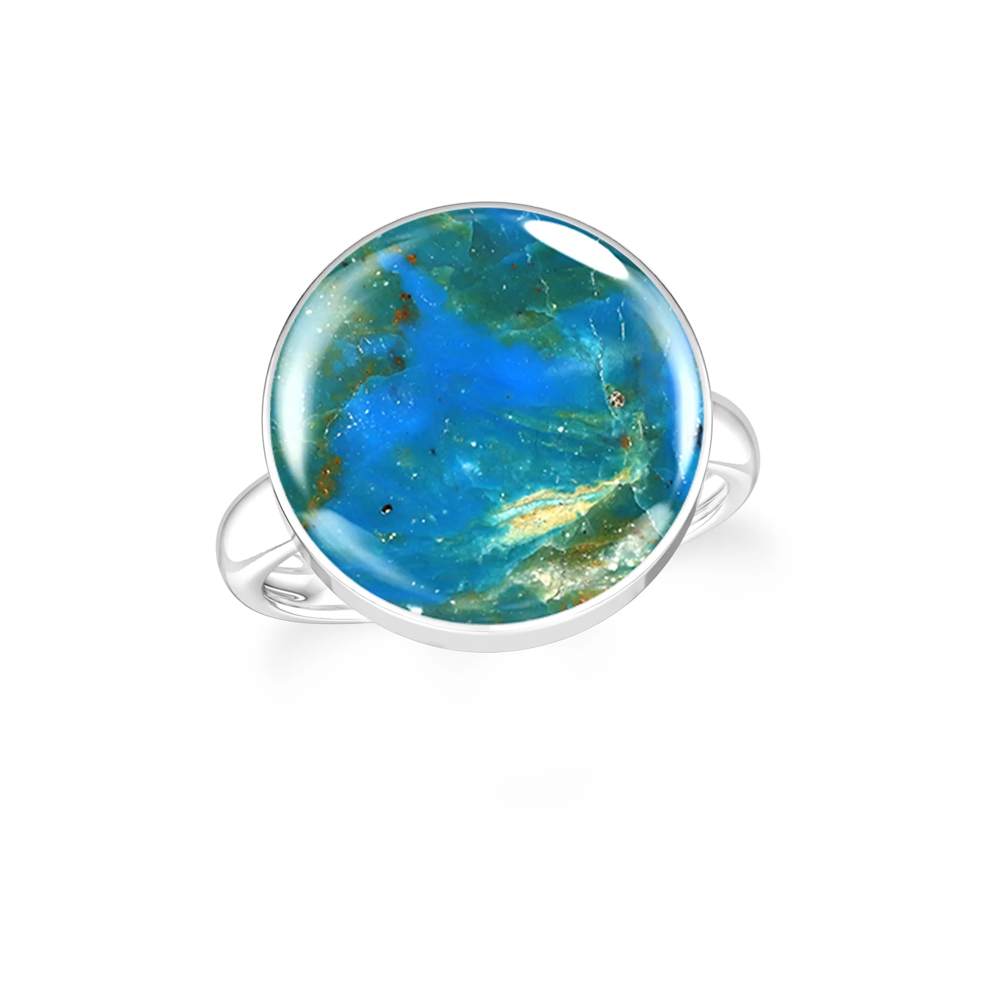 peruvian-opal bezel-set ring