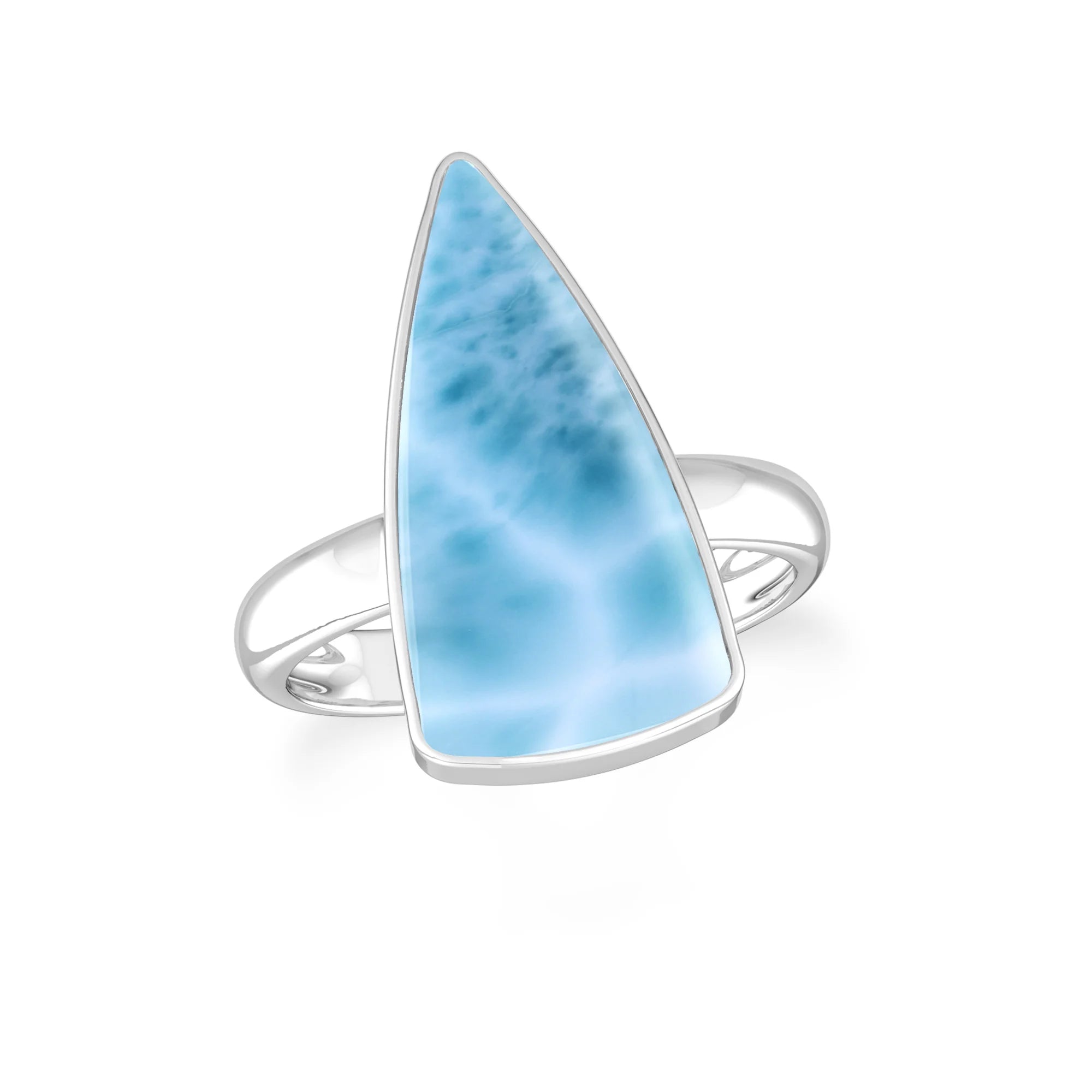 larimar bezel-set ring