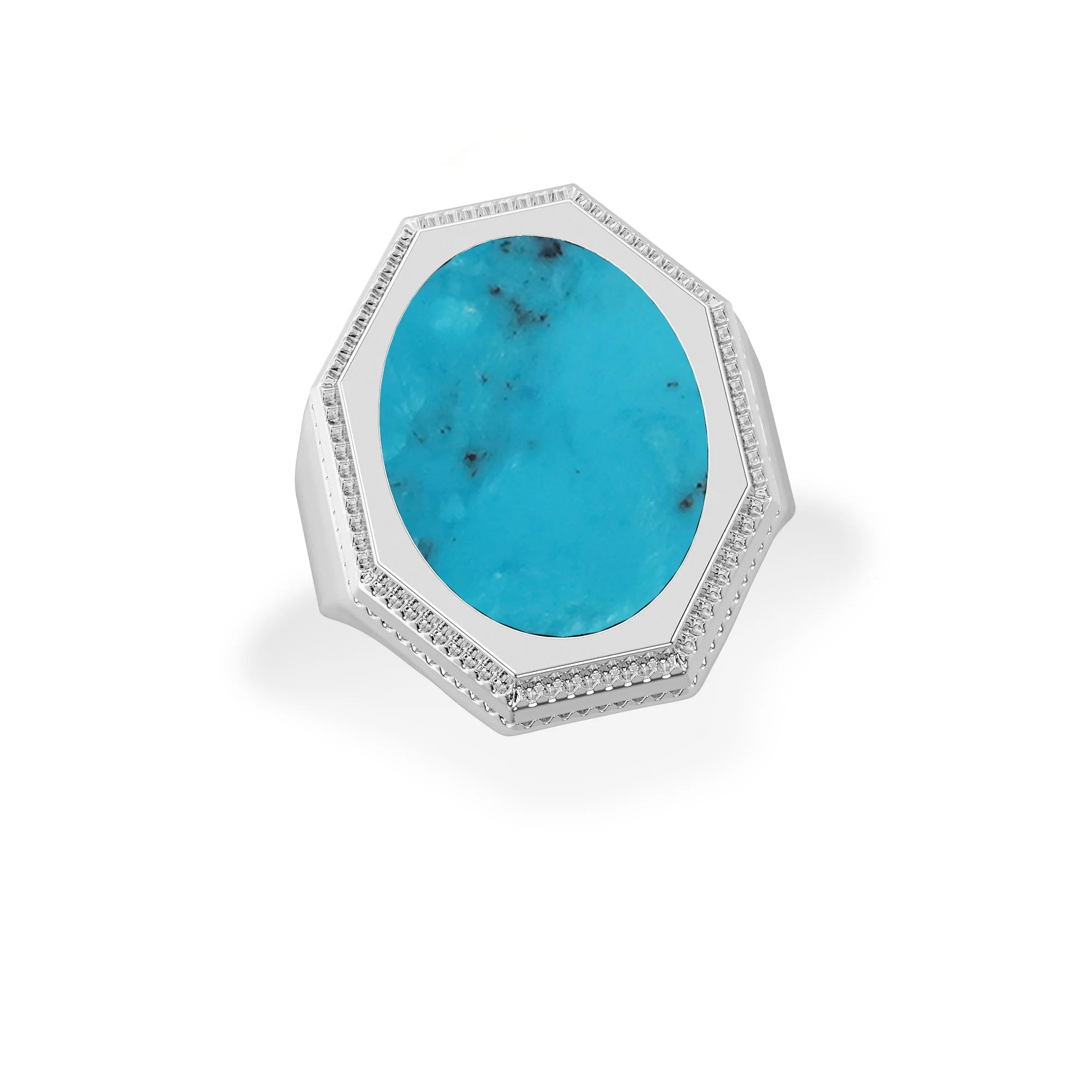 shattuckite men bezel-set ring