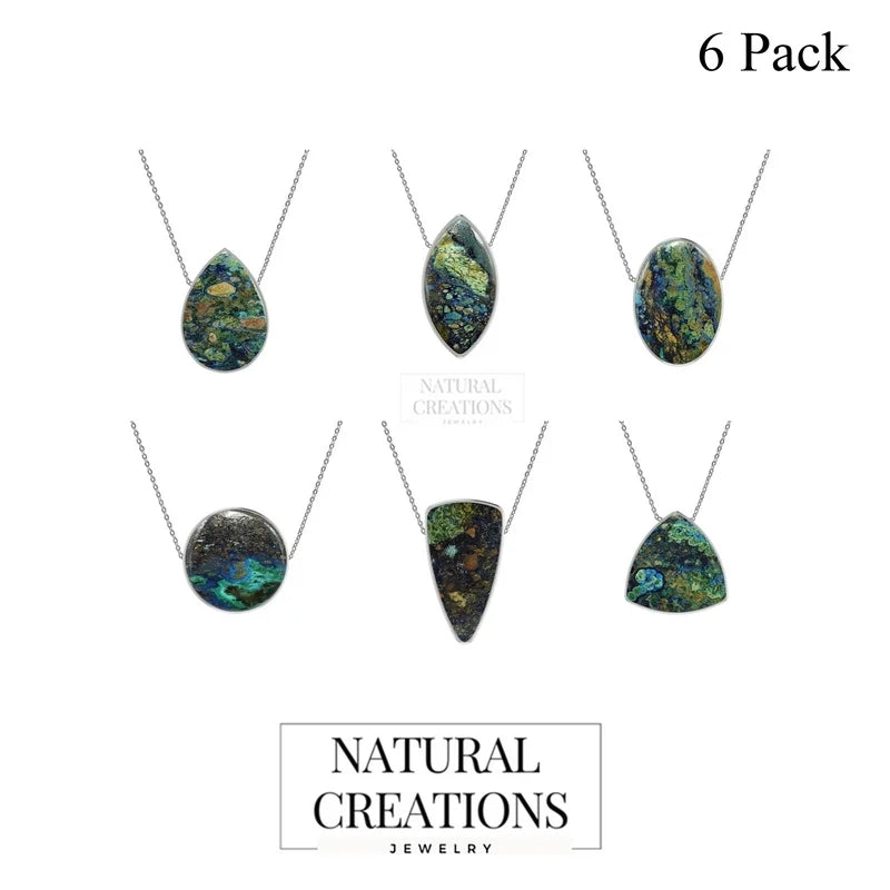 azurite malachite pendant