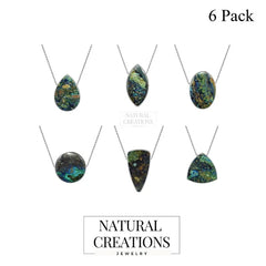 azurite malachite pendant