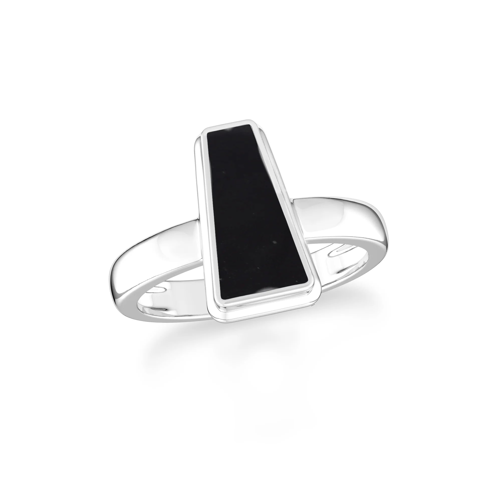 shungite bezel-set ring