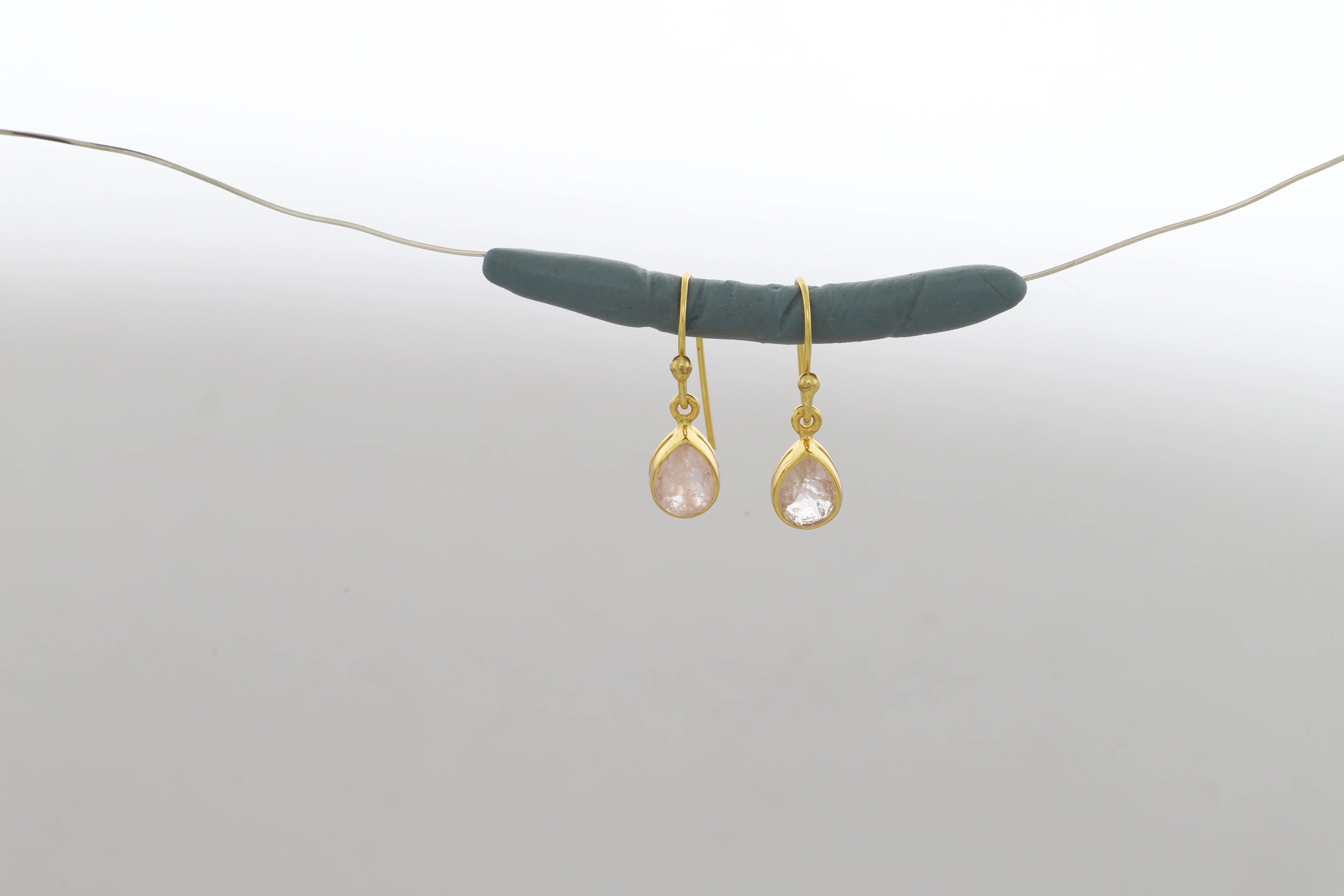 morganite cut earrings