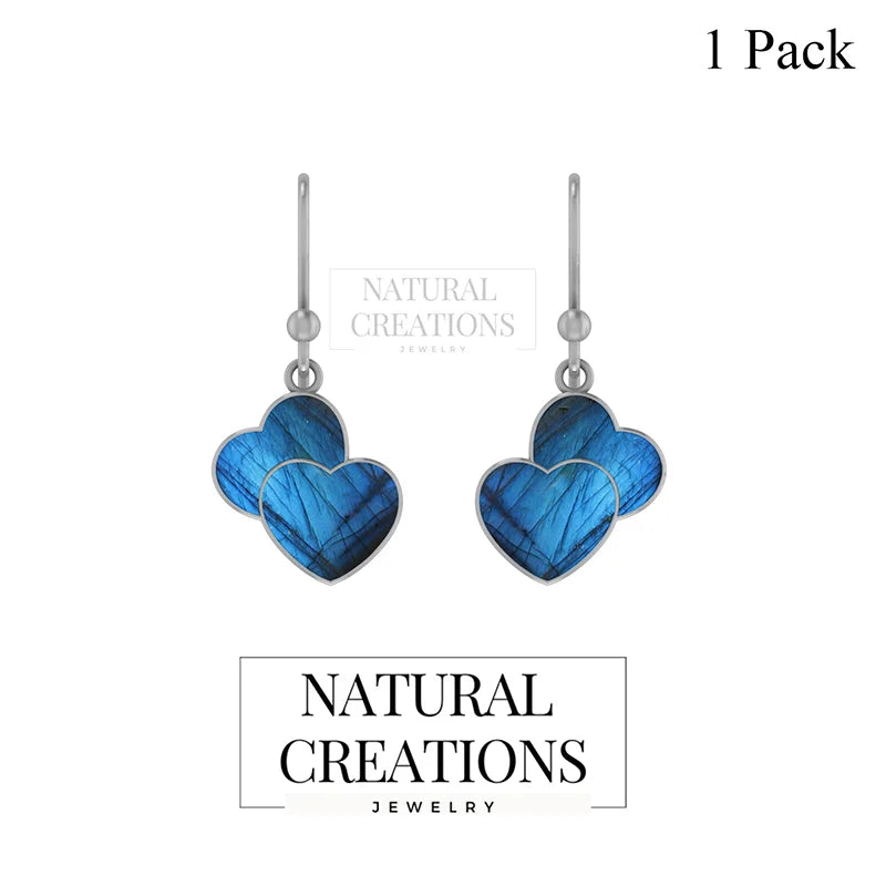 labradorite slice earrings