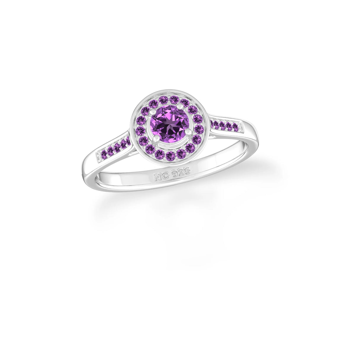 amethyst prong-set ring