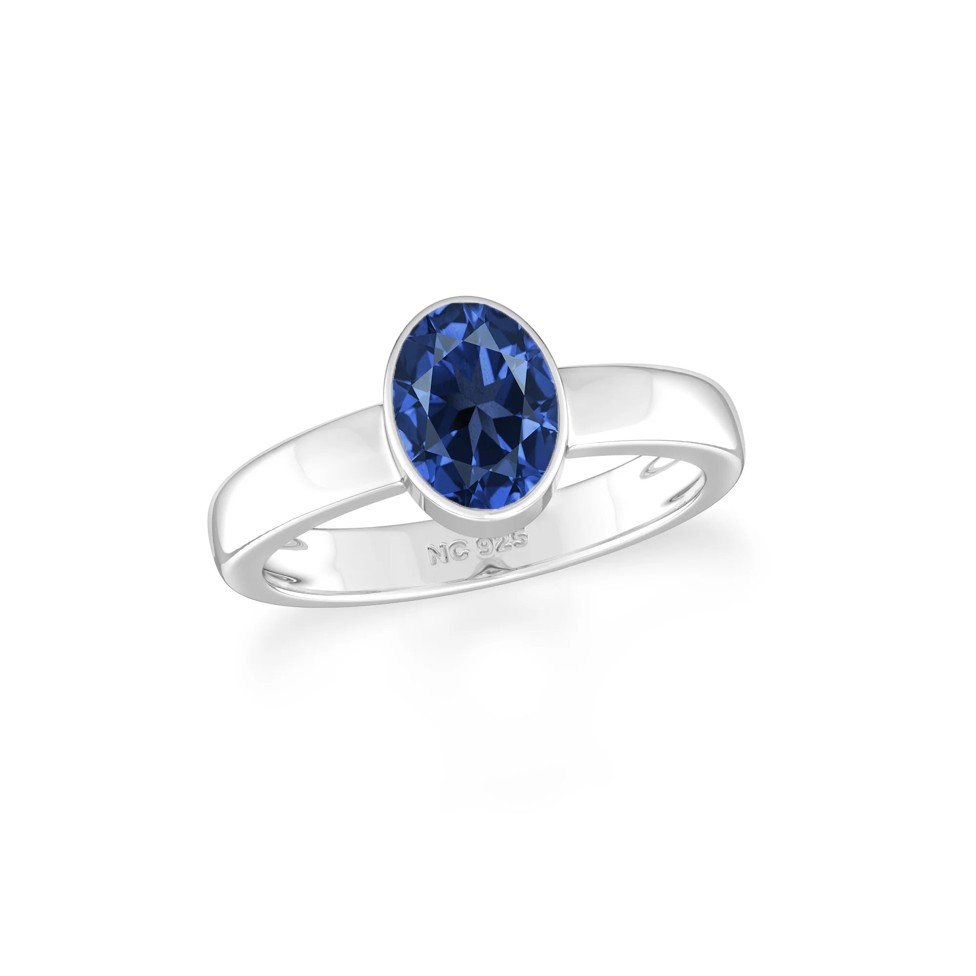 kyanite bezel-set ring