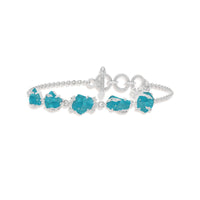 paraiba apatite rough bracelet