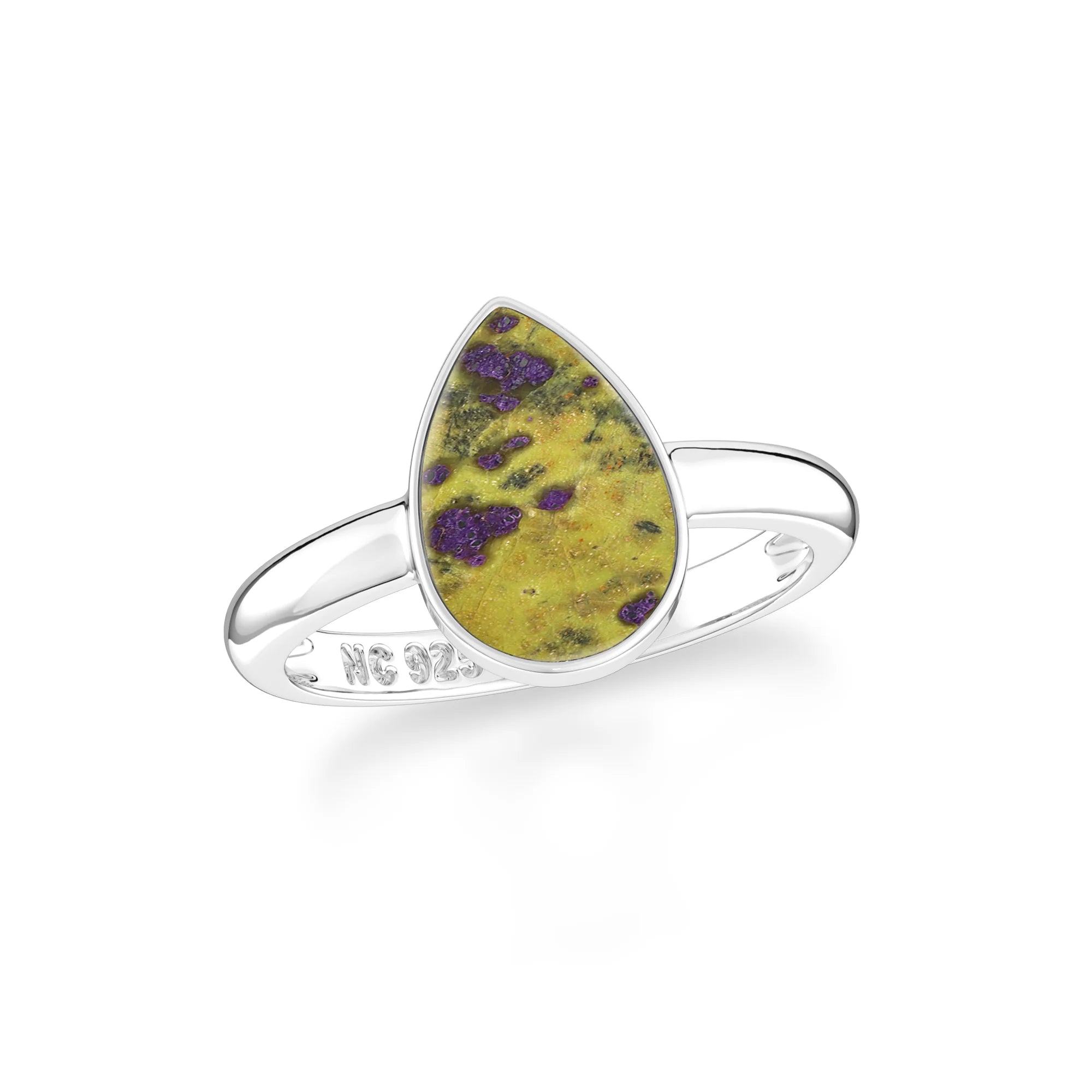 stichitite bezel-set ring