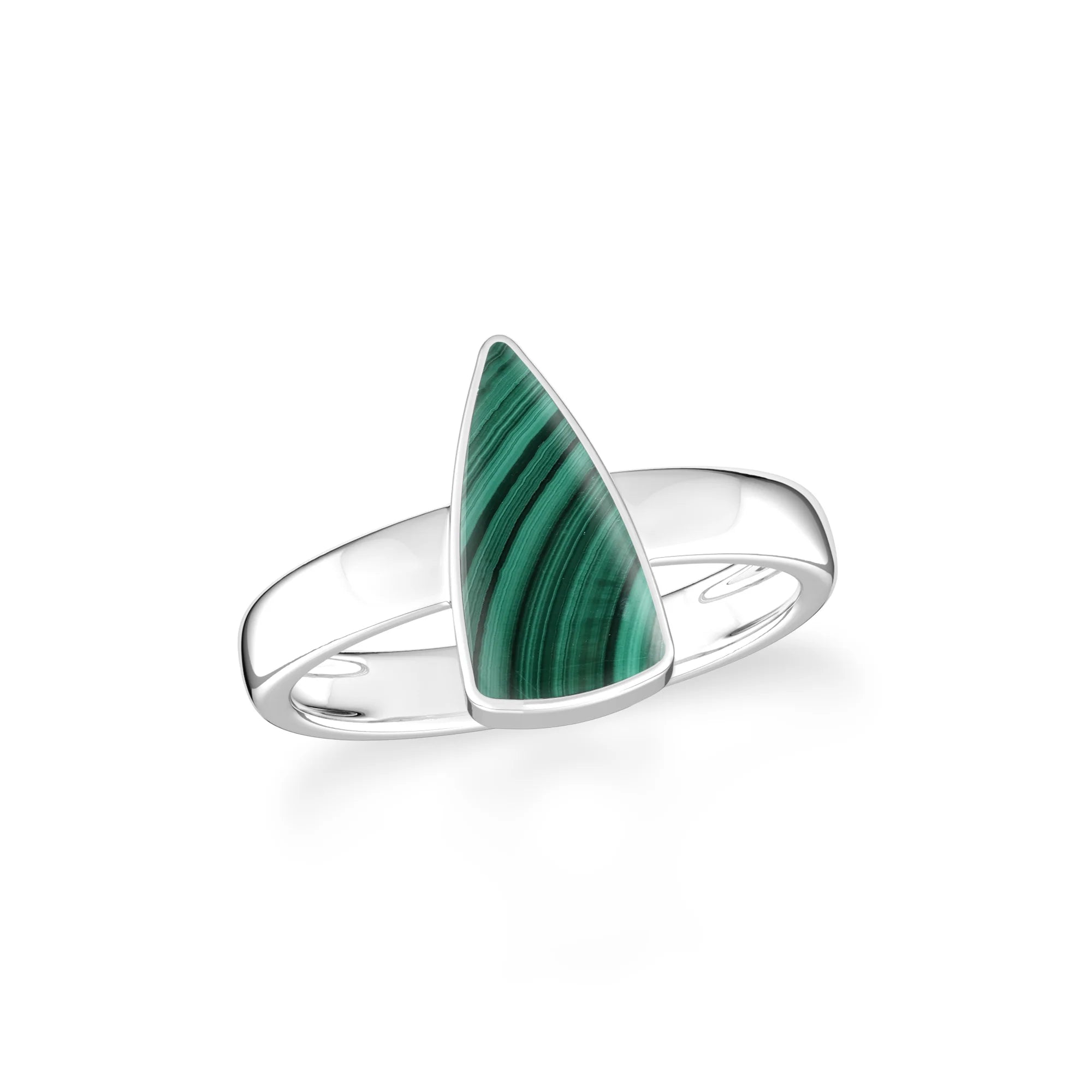 malachite bezel-set ring